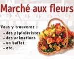 March&eacute; aux fleurs dans la cour d'honneur du Ch&acirc;teau