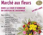 Marché aux fleurs dans la cour d'honneur du Château